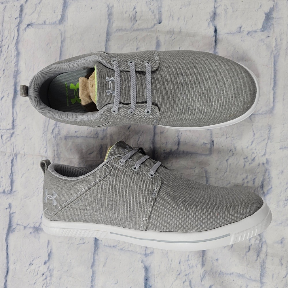 Under Armour Street Encounter Mens 8 Grey Canvas Casual Lifestyle Sneakers